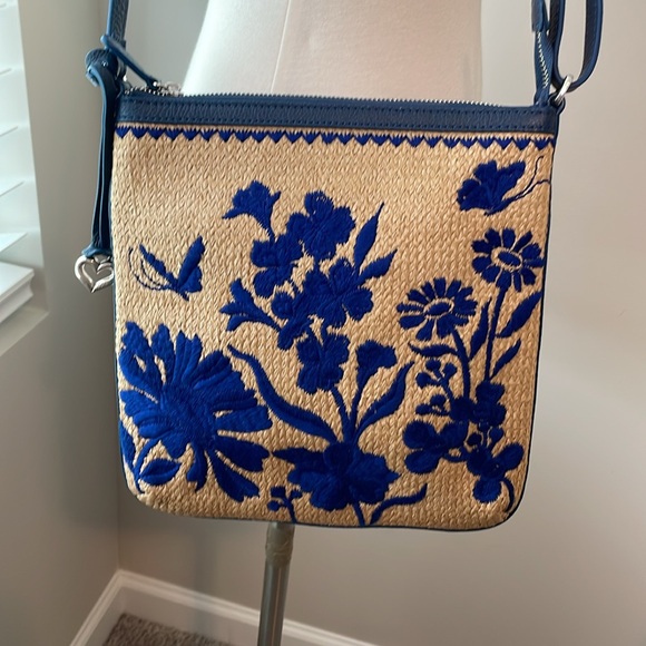 Brighton Straw Messenger Carter embroidered crossbody - Picture 3 of 10